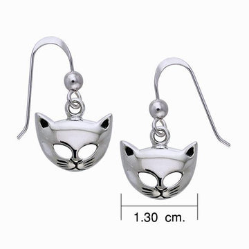Cat Mask Earrings TER363 - Jewelry